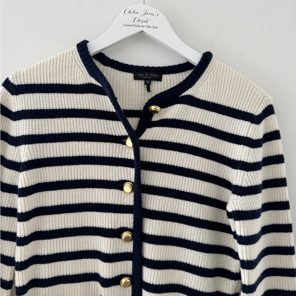 RAG & BONE Nancy Ivory Stripe Sweater XXS - Picture 14 of 14